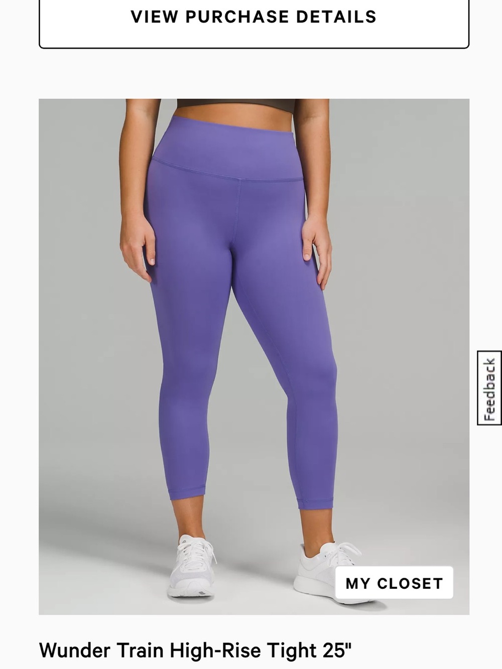 lululemon athletica Wunder Train High-Rise Tight 25" - Purple